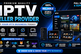 configure reseller panel, strong8k, lion ott, mega ott, b1g, purefoxx, trex, sup