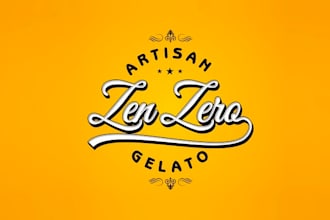 design fresh clean food logo for zen zero artisan gelato