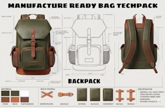 clo3d custom bag design, bag tech pack,  backpack , tote bag travel or duffle