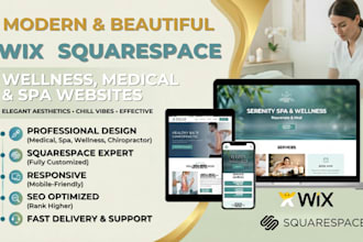 design wix medical spa aesthetics chiropractor squarespace wellness website SEO