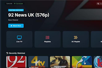custom white label iptv player  android tv app apple TV samsung TV and lg TV