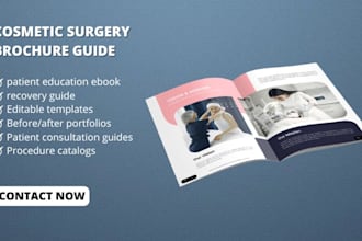 design catalog lookbook brochure patient guide for cosmetic surgery clinic pract