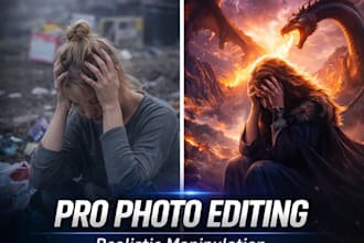 do realistic photo manipulation and photoshop editing
