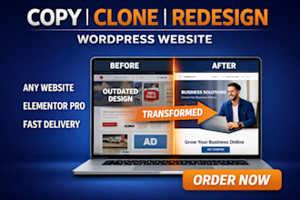 copy clone wordpress website duplicate wordpress redesign website with elementor