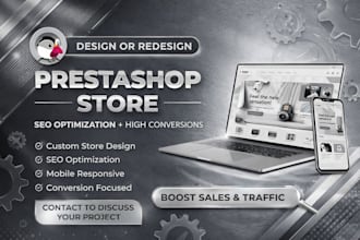 design or redesign prestashop ecommerce store develop prestashop website store