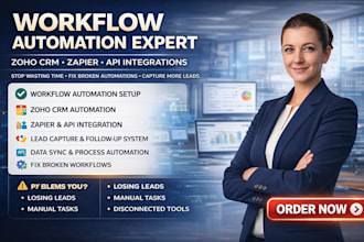 automate workflows using zoho CRM, zapier API integrations