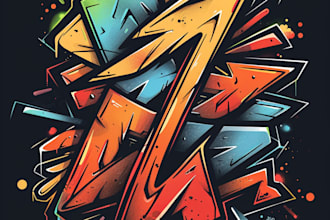 design a stylish graffiti inspired logo