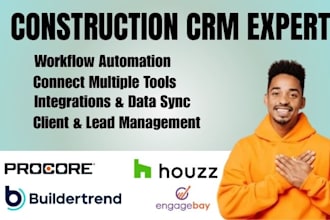setup procore buildertrend houzz engagebay bitrix24 honeybook construction CRM