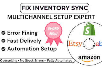 fix shopify amazon etsy ebay sync inventory multichannel setup store migration