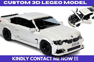 design custom 3d lego moc for car, bike, ship building lego technic xml partlist