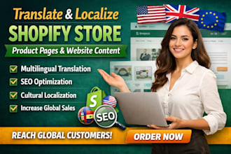 translate and localize shopify store, product pages, and website content