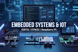 design embedded system iot with ep32, raspberry, stm32,microcontroller