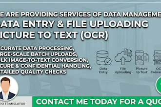 fast data entry and file upload services