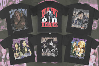 design bootleg vintage kpop custom tshirt for fans