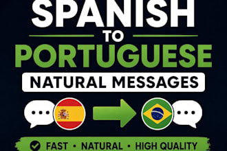 write natural portuguese messages from spanish