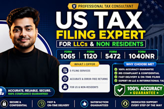 prepare and efile irs forms 1065, 1120, 5472, 1040nr for US and non resident llc