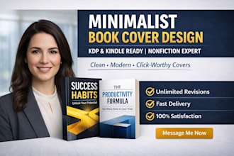 design a minimalist nonfiction book cover for KDP and kindle