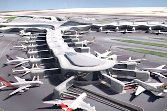 2d, 3d airport design, amusement park, 2d layout, airport signage and remodeling