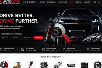 build auto part shopify store automotive website auto parts store