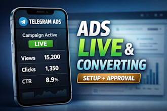 setup approval telegram ads for your gaming, sport, forex channel