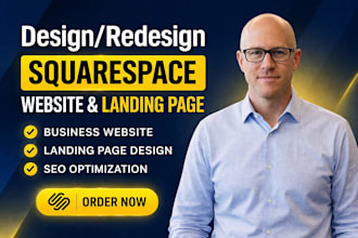 design a squarespace website, business website or landing page