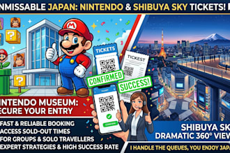 book nintendo museum and shibuya sky tickets