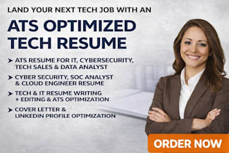 write professional ats resume for IT cybersecurity tech sale data analyst resume