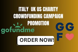 do US UK charity crowdfunding campaign promotion gofundme gogetfunding campaign