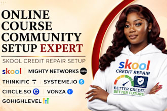 skool community skool community setup skool credit repair skool course creation