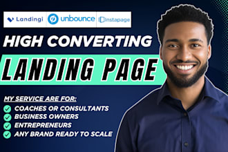 design high converting sales page landing page on unbounce landingi instapage