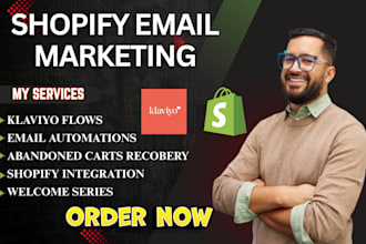 setup klaviyo abandoned cart flows and email automation for shopify sales