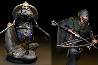 3d print and paint action miniature warhammer resin print for tabletop