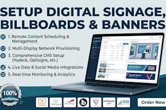 design digital print outdoor signage, billboard or banner via yodeck optisigns