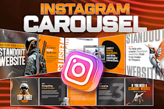 design instagram carousel posts and facebook ad creatives