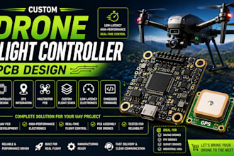 custom drone flight controller pcb design uav gps and low latency electronics