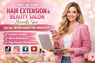 be your hair extension social media marketing manager beauty salon spa marketing
