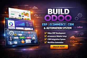 build odoo erp, ecommerce website, CRM and workflow automation system