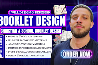 design christian booklet, school booklet, workbook and journal in canva