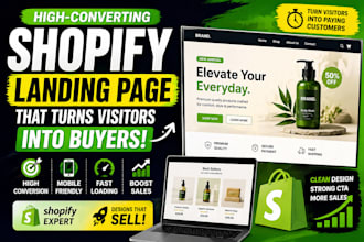design a shopify landing page using pagefly, gempages or custom liquid