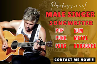 male singer pop punk hardcore funk metal vocal pop singer music producer