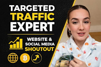 send real targeted audience and viral shoutouts to your crypto or website