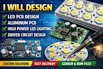 design led pcb, aluminum pcb, high power led lighting, driver circuit design