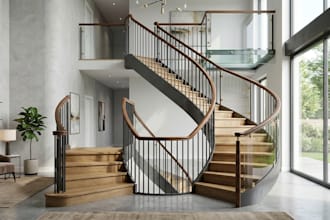 professionally design 2d, 3d staircase, handrail and semicircular staircases