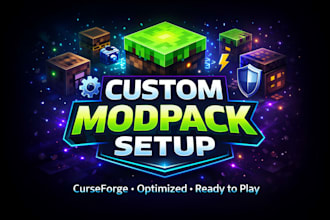 create custom curseforge modpacks with full setup and export