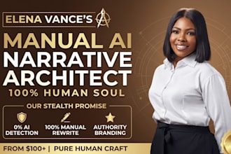 provide manual narrative architecture and ai humanization for stealth brands