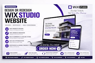 design or redesign wix studio website professionally