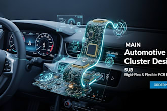 create compact automotive digital cluster using rigid flex and flexible flex