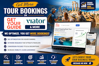 optimise and SEO your getyourguide and viator tour listings for more bookings