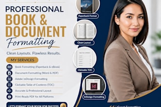ms word document formatting, paperback formatting, adobe indesign
