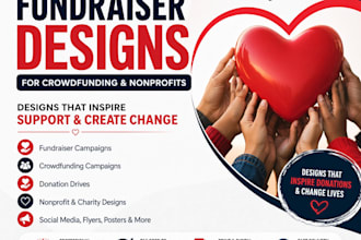 design fundraising, charity graphics and nonprofitable